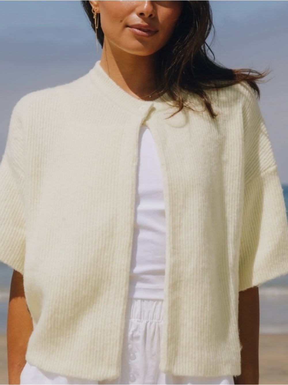 DAILY DRILLS SINGLE BUTTON SWEATER - Lemon
